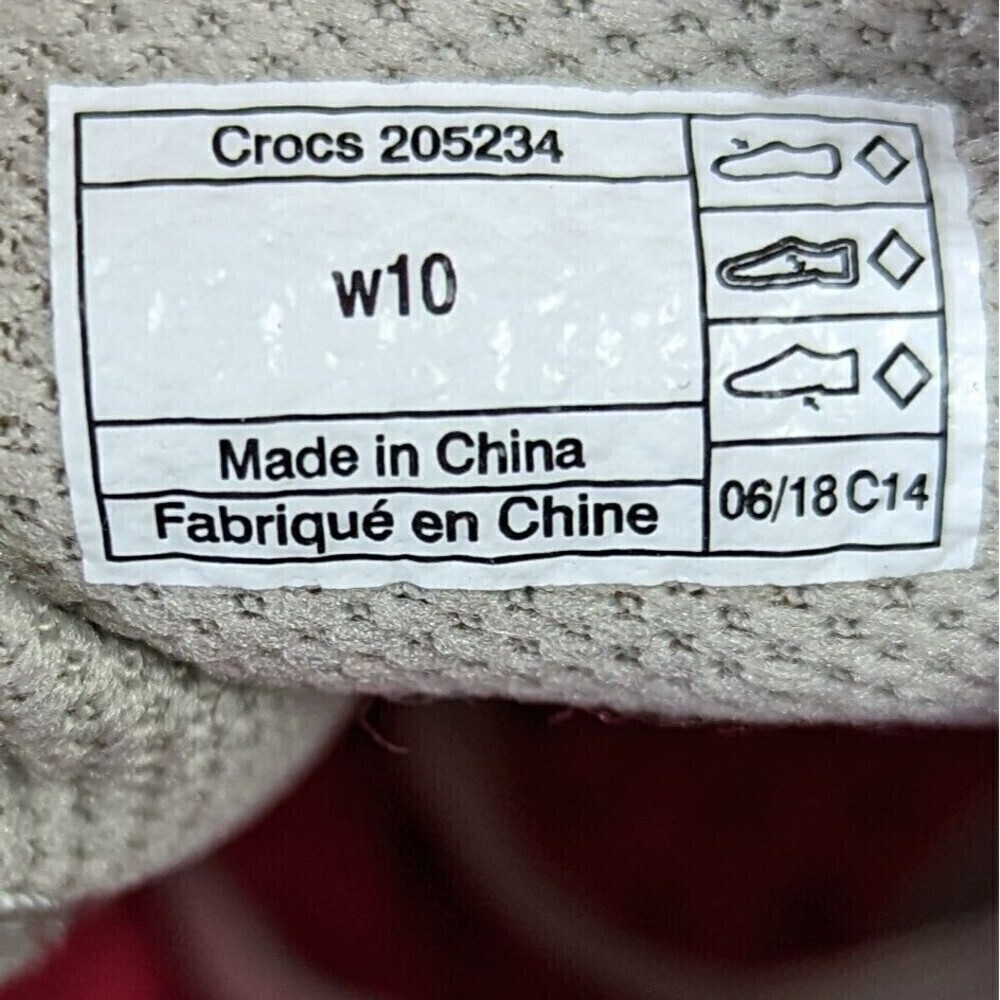 Lite Ride Pacer By Crocs 205234 Ladies Size 10 Grey White Lace Up Low Top - Picture 10 of 10